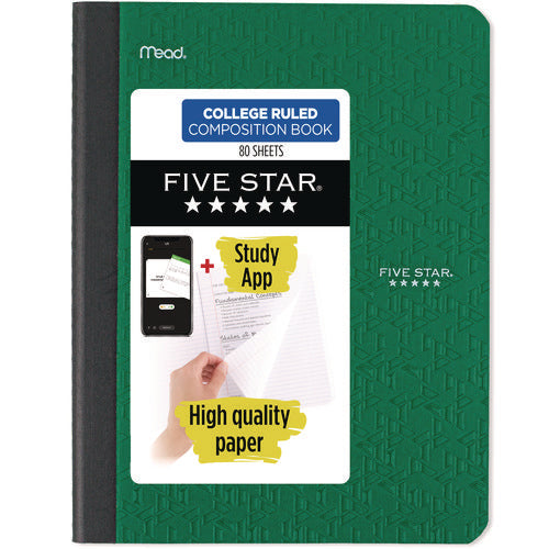 Five Star 850065 Composition Book, Medium/College Rule, Randomly Assorted Cover Color, (80) 9.75 x 7.5 Sheets