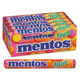 Mentos VAM4181 Chewy Mints, 1.32 Oz, Mixed Fruit, 15 Rolls/box