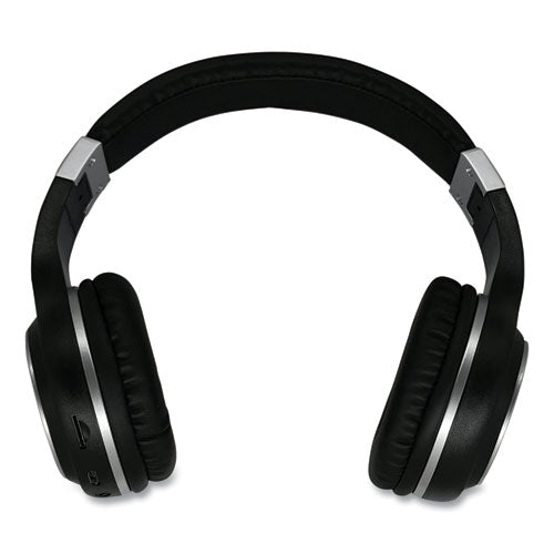 Morpheus 360 HP5500B SERENITY Stereo Wireless Headphones with Microphone, 3 ft Cord, Black/Silver