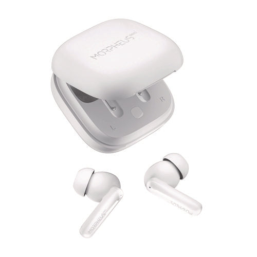 Morpheus 360 TW2750W Nemesis ANC Wireless Noise Cancelling Earbuds, White