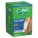 Curad CUR0700RB Flex Fabric Bandages, Assorted Sizes, 100/box