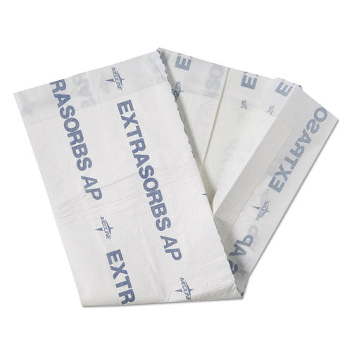 Medline EXTSRB3036AZ Extrasorbs Air-Permeable Disposable Drypads, 30" X 36", White, 5 Pads/pack