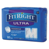 Medline FIT23005A Fitright Ultra Protective Underwear, Medium, 28" To 40" Waist, 20/pack