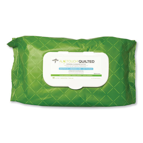Medline MSC263625 FitRight Select Premium Personal Cleansing Wipes, 8 x 12, Fragrance-Free, White, 48/Pack