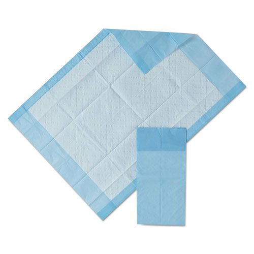 Medline MSC281224C Protection Plus Disposable Underpads, 17" X 24", Blue, 25/bag