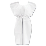 Medline NON24355 Disposable Patient Gowns, 3-Ply Tissue Poly Tissue, 30" x 42", White, 50/Carton