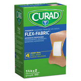 Curad NON25513 Flex Fabric Bandages, Fingertip, 1.75 X 2, 100/box
