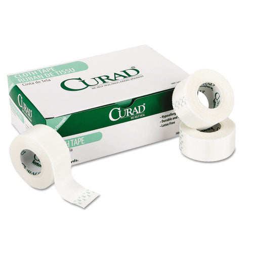 Curad NON270102 First Aid Cloth Silk Tape, Heavy-Duty, Acrylic/Silk, 2" x 10 yds, White, 6/Pack