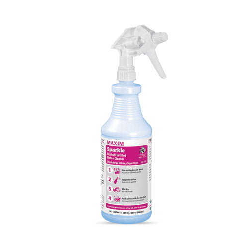 Maxim 051800-86 RTU Sparkle Glass Cleaner, Safe-to-Ship, 32 oz Bottle, 6/Carton