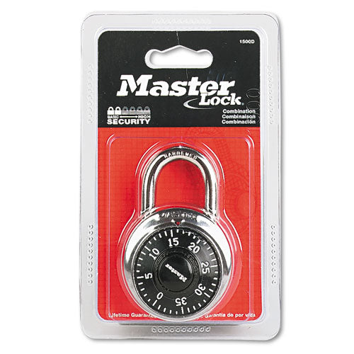 Master Lock 1500D Combination Lock, Stainless Steel, 1.87" Wide, Silver