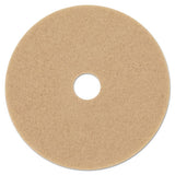 3M 3400 Ultra High-Speed Floor Burnishing Pads 3400, 20" Diameter, Tan, 5/carton