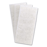 3M 8440 White Utility and Burnish Pads, 4.62" x 10", White, 10/Carton