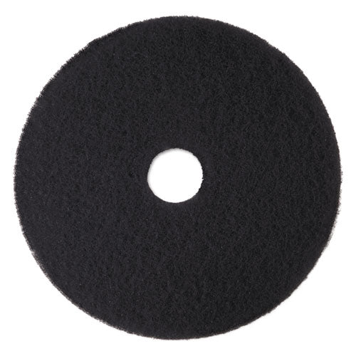 3M 7300 Low-Speed High Productivity Floor Pads 7300, 15" Diameter, Black, 5/carton