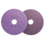 Scotch-Brite 08418 Diamond Floor Pads, 20" Diameter, Purple, 5/carton