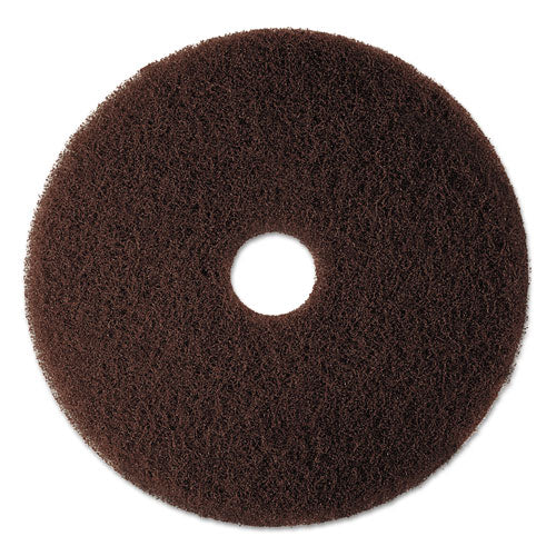 3M 7100 Low-Speed High Productivity Floor Pad 7100, 20" Diameter, Brown, 5/carton