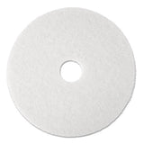3M 4100 Low-Speed Super Polishing Floor Pads 4100, 13" Diameter, White, 5/carton