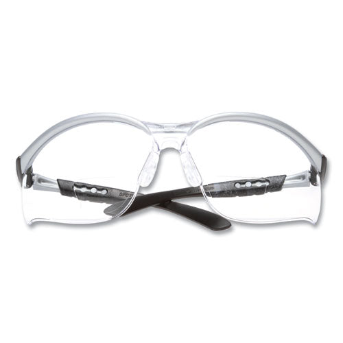 3M 7000127491 BX Molded-In Diopter Safety Glasses, 2.5+ Diopter Strength, Silver/Black Frame, Clear Lens