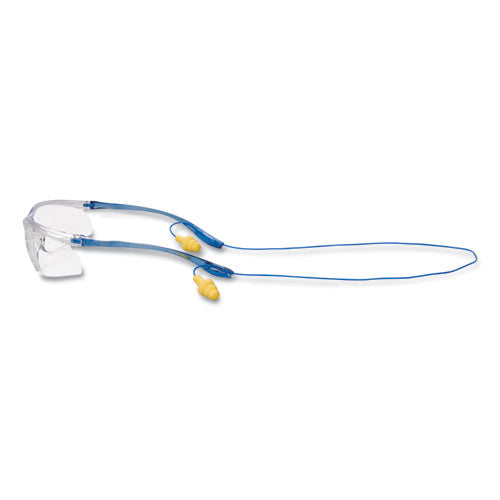 3M 7010340677 Virtua Sport CCS Protective Eyewear, Blue Plastic Frame, Clear Polycarbonate Lens