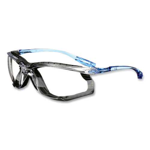 3M 7000128259 CCS Protective Eyewear with Foam Gasket, Blue Plastic Frame, Clear Polycarbonate Lens