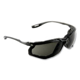 3M 7000128260 Virtua CCS Protective Eyewear with Foam Gasket, Black/Gray Plastic Frame, Gray Polycarbonate Lens