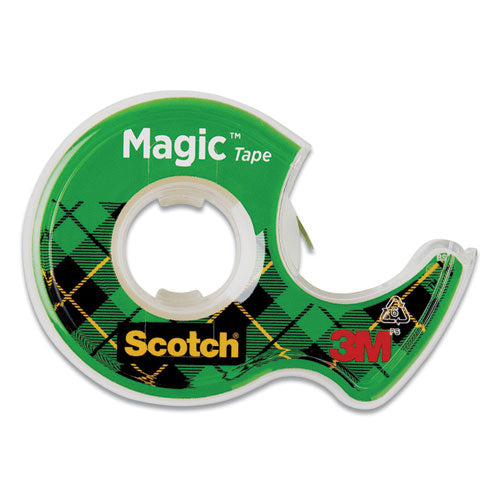 Scotch 119 Magic Tape In Handheld Dispenser, 1" Core, 0.5" X 66.66 Ft, Clear