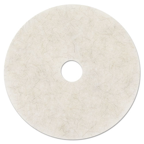 3M 3300 Ultra High-Speed Natural Blend Floor Burnishing Pads 3300, 20" Diameter, White, 5/carton