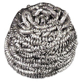 Scotch-Brite 84 Stainless Steel Scrubber, Silver, 12/carton