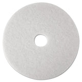 3M 4100 Low-Speed Super Polishing Floor Pads 4100, 27" Diameter, White, 5/carton