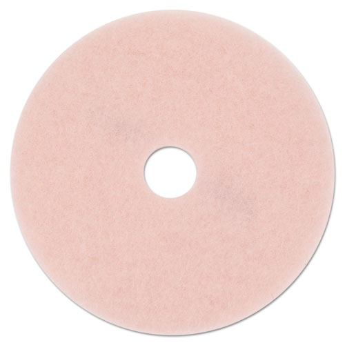 3M 3600 Ultra High-Speed Eraser Floor Burnishing Pad 3600, 27" Diameter, Pink, 5/carton
