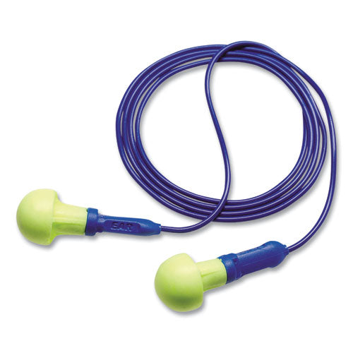 3M 7000127656 E-A-R Push-Ins Single Use Earplugs, Corded, 28 dB NRR, Blue/Yellow, 2,000 Pairs