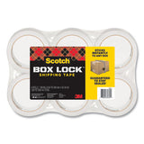 Scotch 3950-6 Box Lock Shipping Packaging Tape, 3" Core, 1.88" X 54.6 Yds, Clear, 6/pack