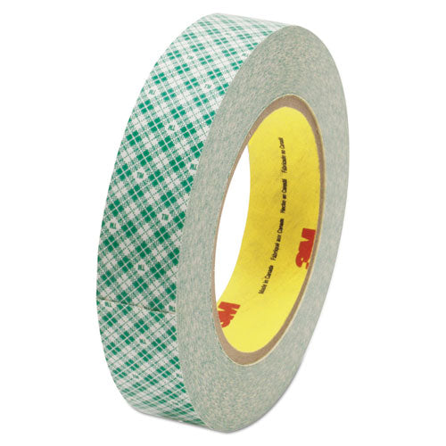3M 410M Double-Coated Tissue Tape, 3" Core, 1" X 36 Yds, White