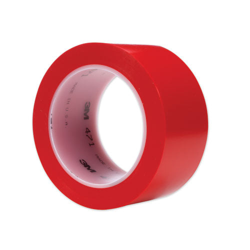 3M 471 IW RED Vinyl Floor Marking Tape 471, 2" X 36 Yds, Red