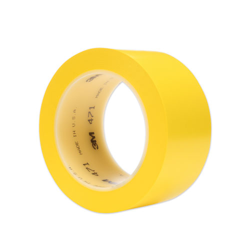 3M 471 IW YLW Vinyl Floor Marking Tape 471, 2" X 36 Yds, Yellow