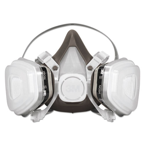 3M 142-53P71 Half Facepiece Disposable Respirator Assembly, Large