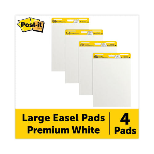Post-IT Easel Pads Super Sticky 559 VAD 4PK Vertical-Orientation Self-Stick Easel Pad Value Pack, Unruled, 25 x 30, White, 30 Sheets, 4/Carton