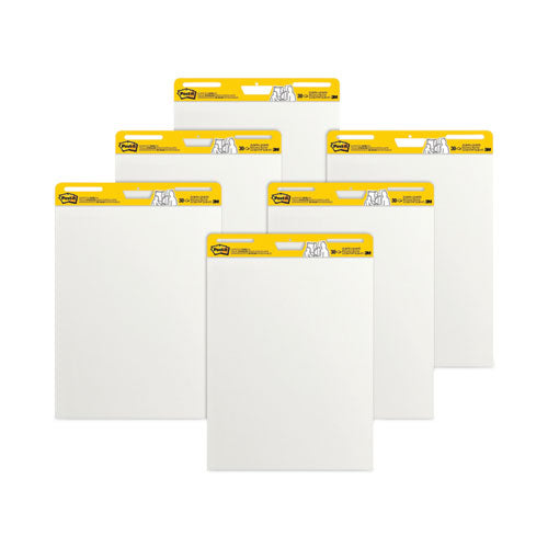 Post-IT Easel Pads Super Sticky 559 VAD 6PK Vertical-Orientation Self-Stick Easel Pad Value Pack, Unruled, 25 x 30, White, 30 Sheets, 6/Carton