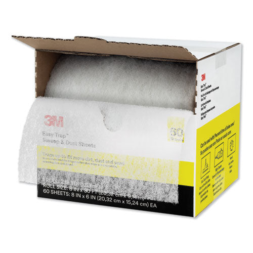 3M 59152W Easy Trap Duster, 8" X 30 Ft, White, 60 Sheet Roll