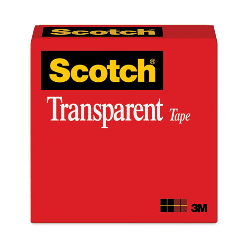 Scotch 600 Transparent Tape, 3" Core, 1" X 72 Yds, Transparent