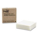 Post-IT 7100303439 Transparent Notes, Unruled, 3" x 3", Transparent, 36 Sheets/Pad, 10 Pads/Pack