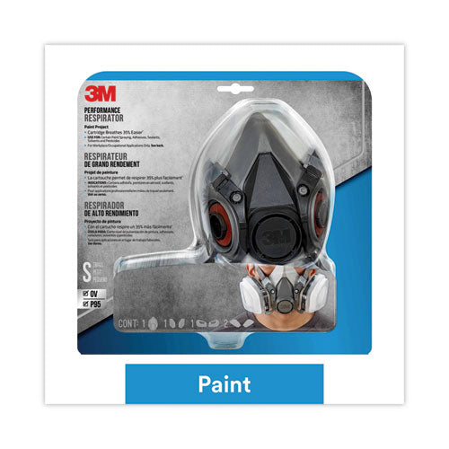 3M 6111PA1-A Half Facepiece Paint Spray/pesticide Respirator, Small