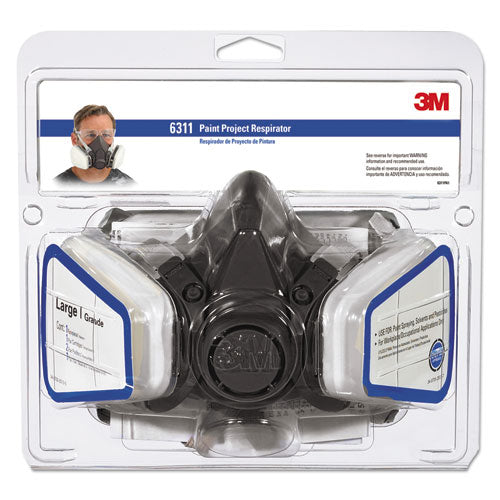 3M 6311PA1-A Half Facepiece Paint Spray/pesticide Respirator, Large