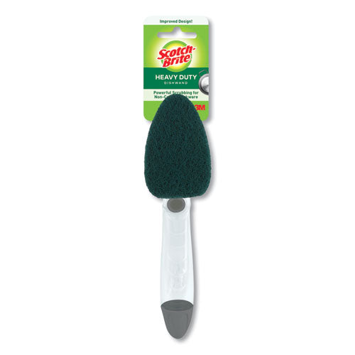 Scotch-Brite 650-12 Soap-Dispensing Dishwand, 2.5 X 9.5, Yellow/green, 4/carton