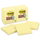 Post-IT Notes Super Sticky 654-12SSCY Pads in Canary Yellow, 3" x 3", 90 Sheets/Pad, 12 Pads/Pack