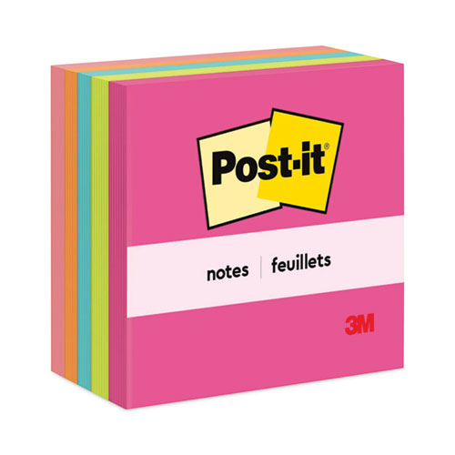 Post-IT Notes 654-5PK Original Pads in Poptimistic Collection Colors, 3" x 3", 100 Sheets/Pad, 5 Pads/Pack