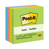 Post-IT Notes 654-5UC Original Pads in Floral Fantasy Collection Colors, 3" x 3", 100 Sheets/Pad, 5 Pads/Pack
