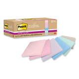 Post-IT Notes Super Sticky 70007079810 100% recycled paper super sticky notes, 3" x 3", wanderlust pastels, 70 sheets/pad, 12 pads/pack