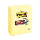 Post-IT Notes Super Sticky 655-12SSCY Pads in Canary Yellow, 3" x 5", 90 Sheets/Pad, 12 Pads/Pack