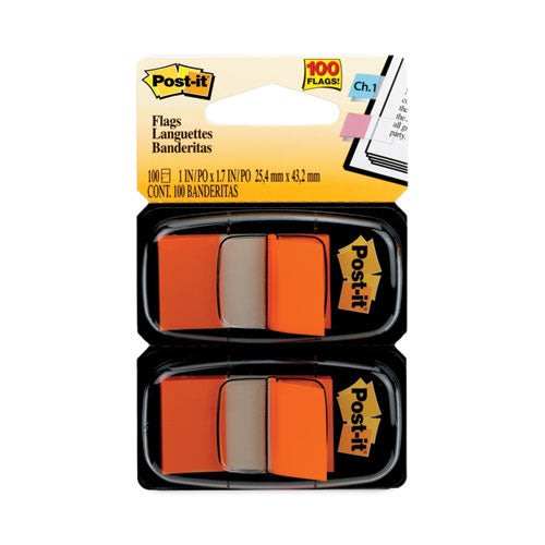 Post-IT Flags 680-OE2 Standard Page Flags In Dispenser, Orange, 100 Flags/dispenser