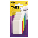 Post-IT Tabs 686F-1 Lined Tabs, 1/5-Cut, Assorted Colors, 2" Wide, 24/Pack